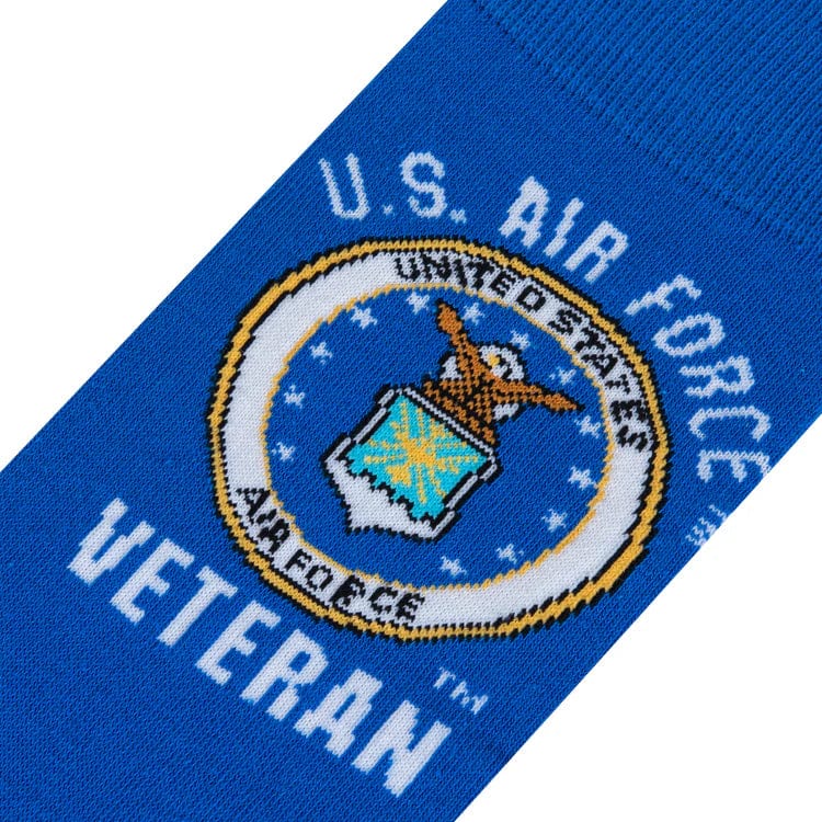 US Air Force Veteran Men's Crew Socks Blue