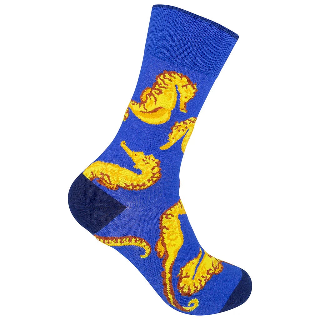 Seahorse Crew Socks Blue