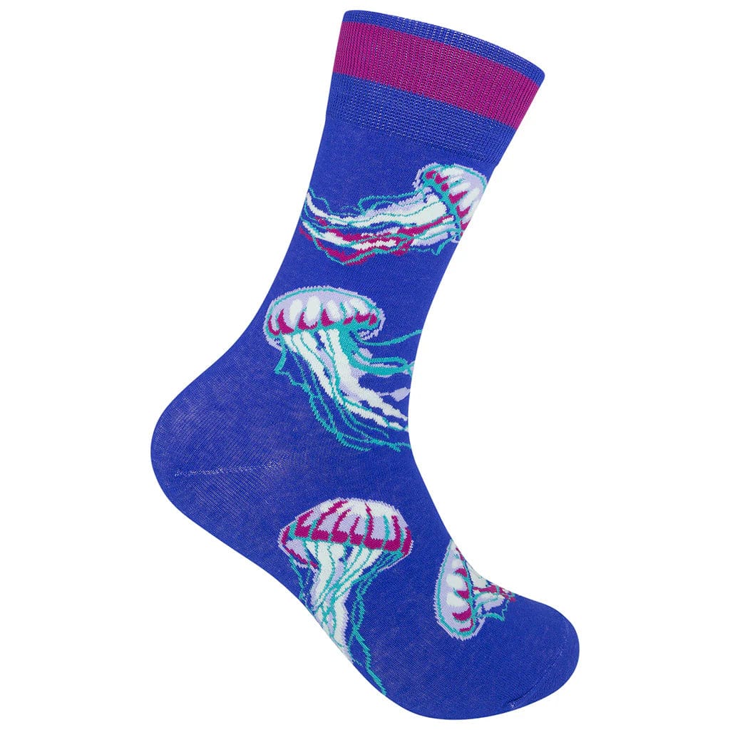 Jellyfish Crew Socks Blue