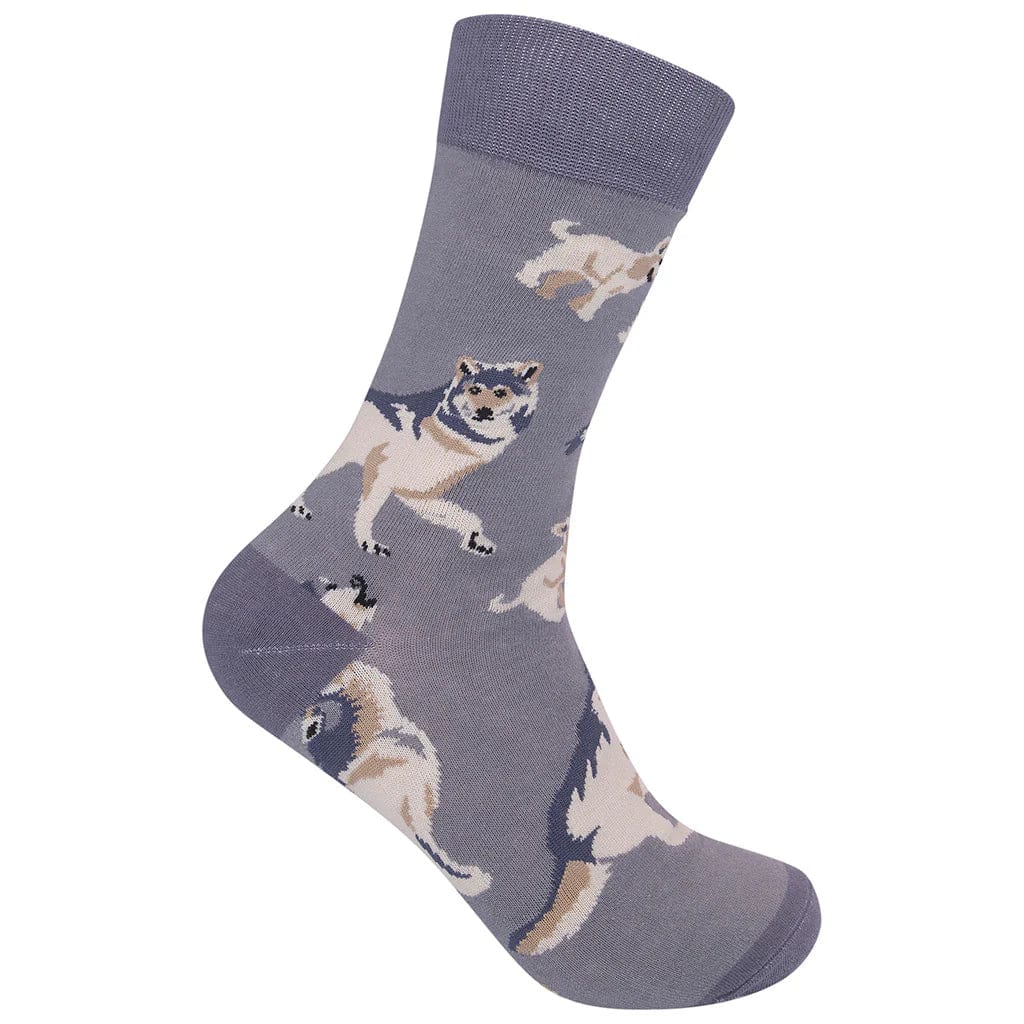 Grey Wolf Crew Socks Grey