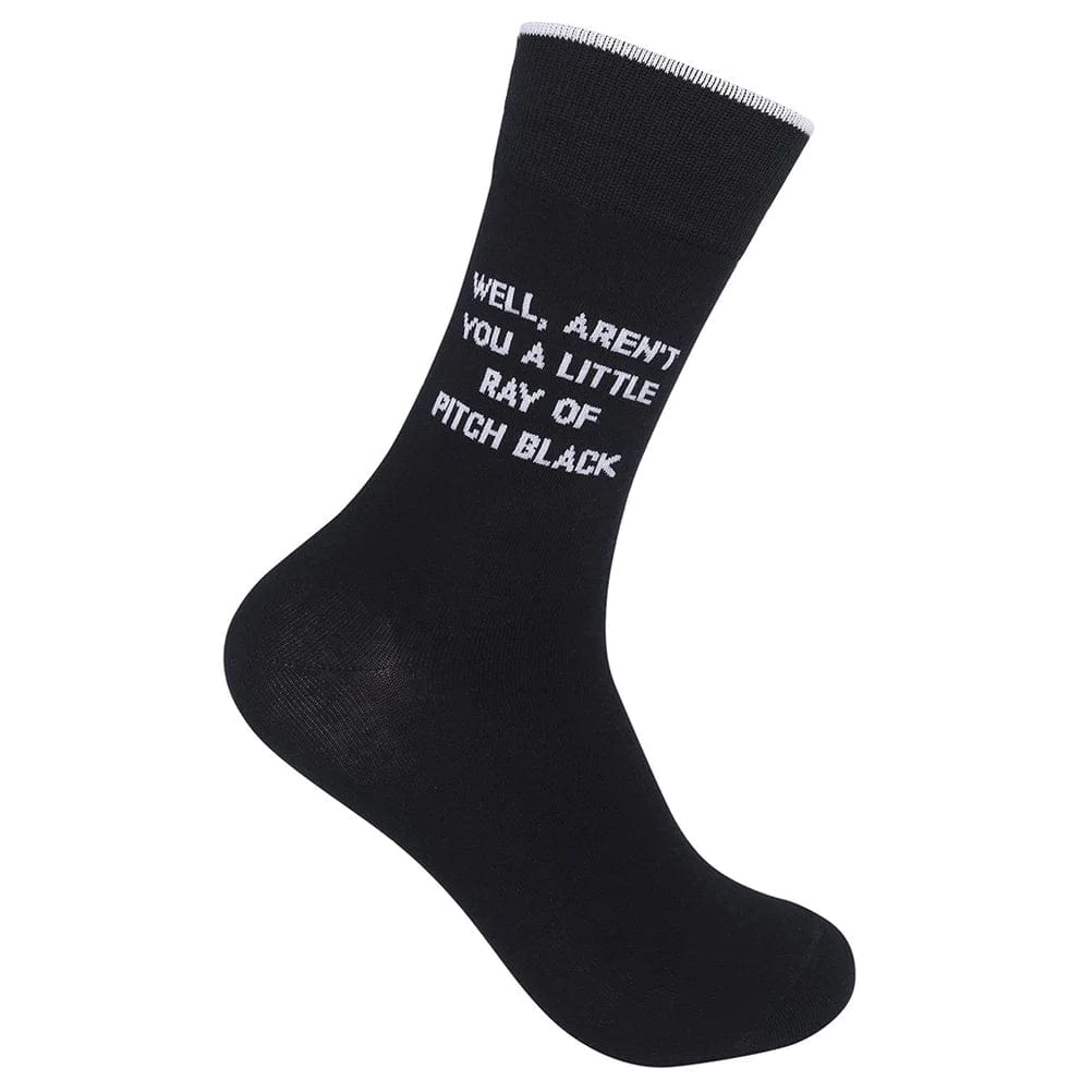 A Little Ray Of Pitch Black Unisex Crew Socks Black