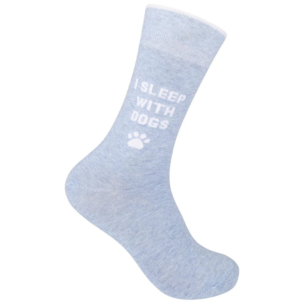 I Sleep With Dogs Unisex Crew Socks Blue