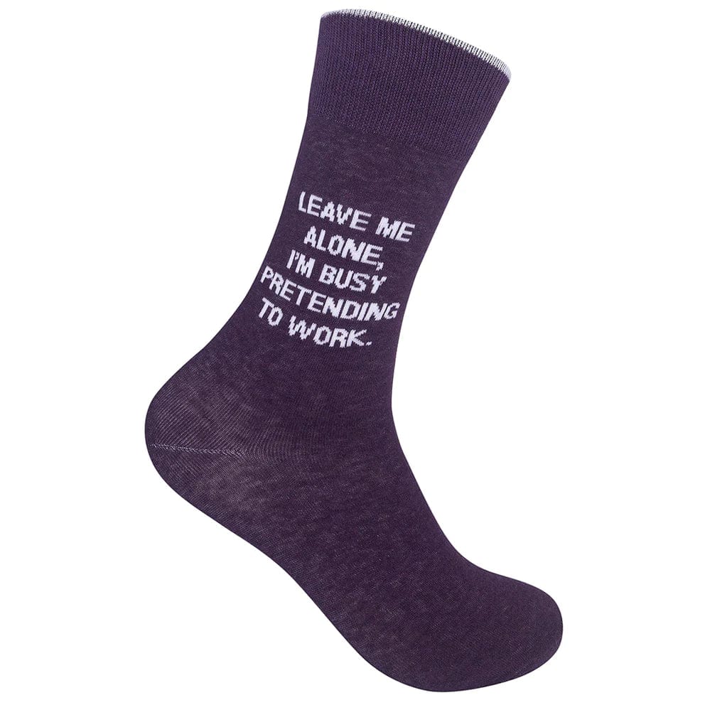 Pretending To Work Unisex Crew Socks Purple