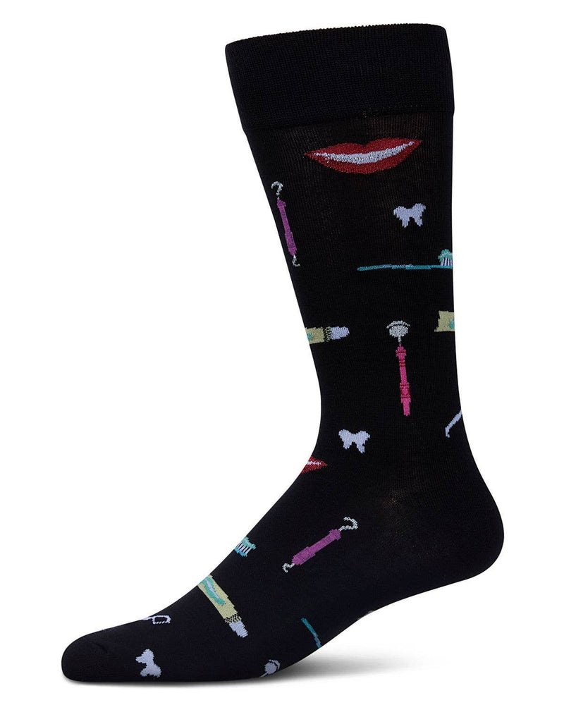 Memoi Dentist Men`s Bamboo Crew 10-13 / Black Infinity Classics International Inc.