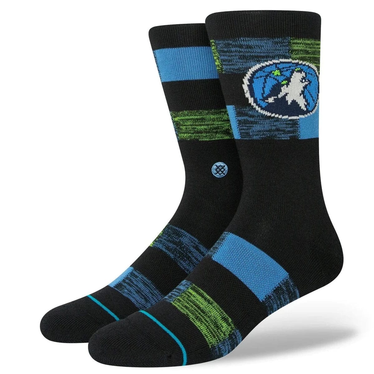 Minnesota Timberwolves Cryptic Crew Socks Black