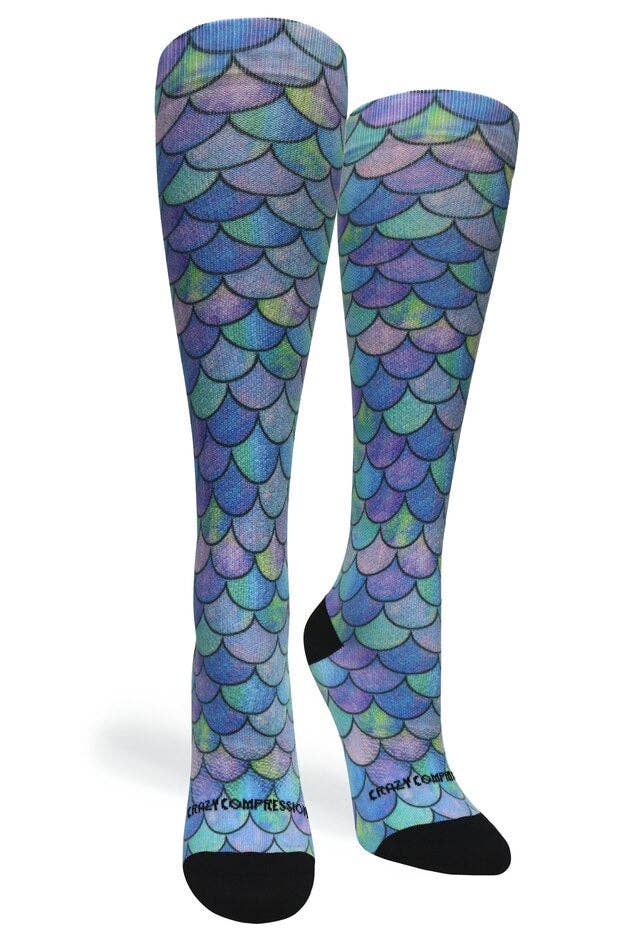 360 Mermaid Teal Compression Socks SM/MD Crazy Compression