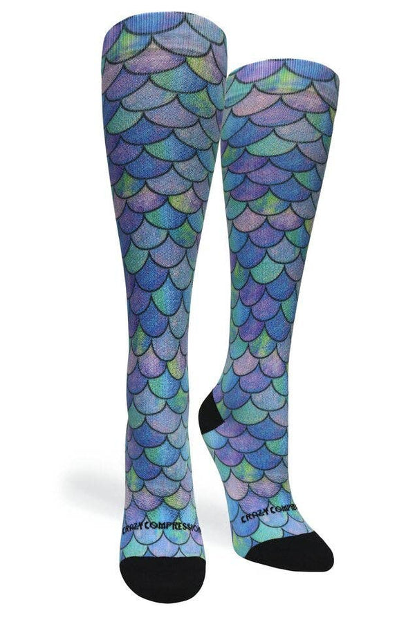 360 Mermaid Teal Compression Socks SM/MD Crazy Compression