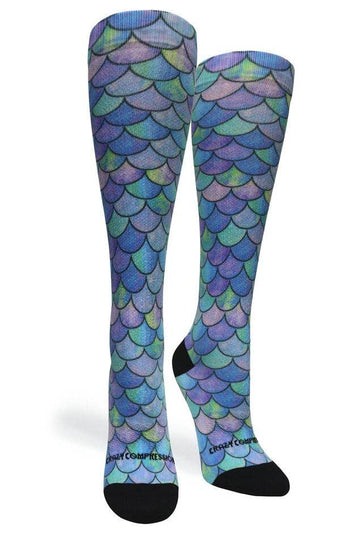 360 Mermaid Teal Compression Socks SM/MD Crazy Compression