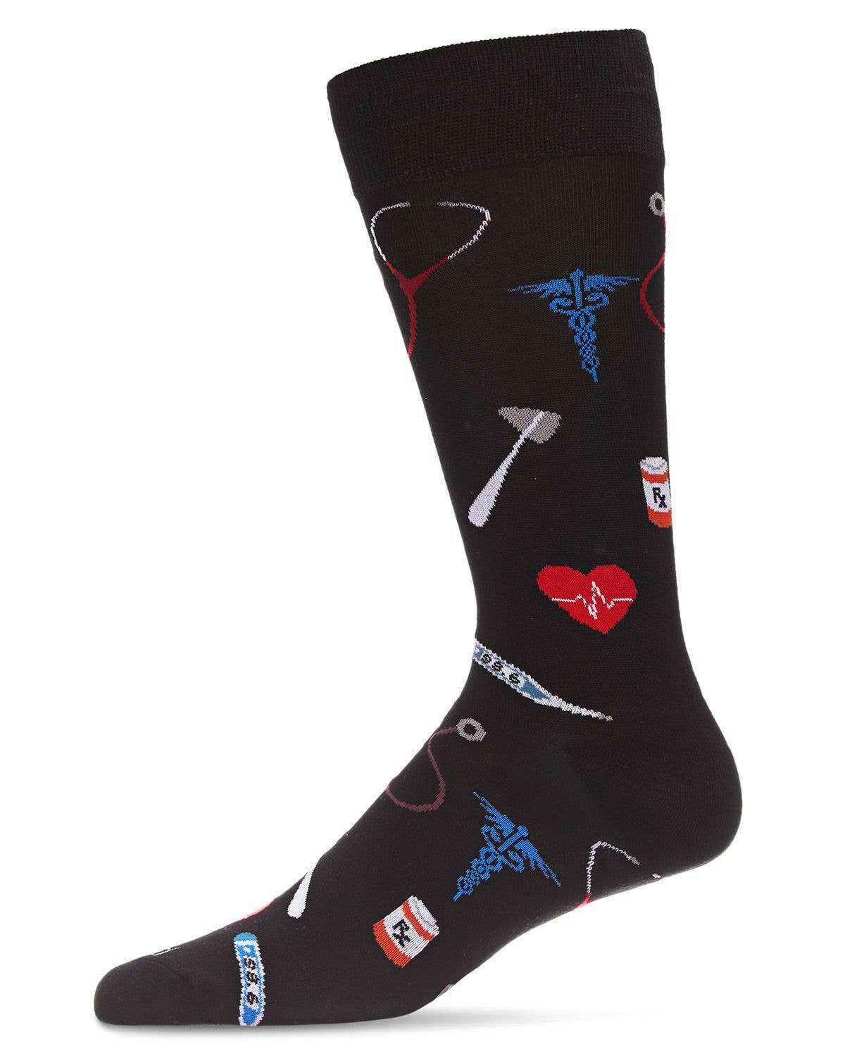 Medical Bamboo Men's Crew 10 13 / Black Infinity Classics International Inc.