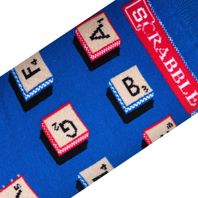 Scrabble Letters Women's Crew Socks Blue