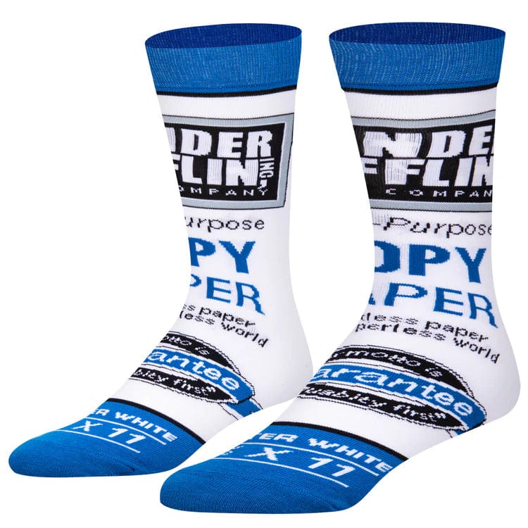 Dunder Mifflin Paper Men's Crew Socks Blue