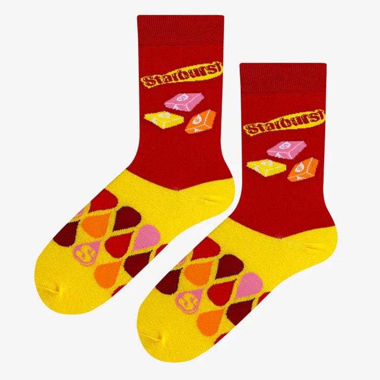 Starburst Juicy Men's Crew Socks Red
