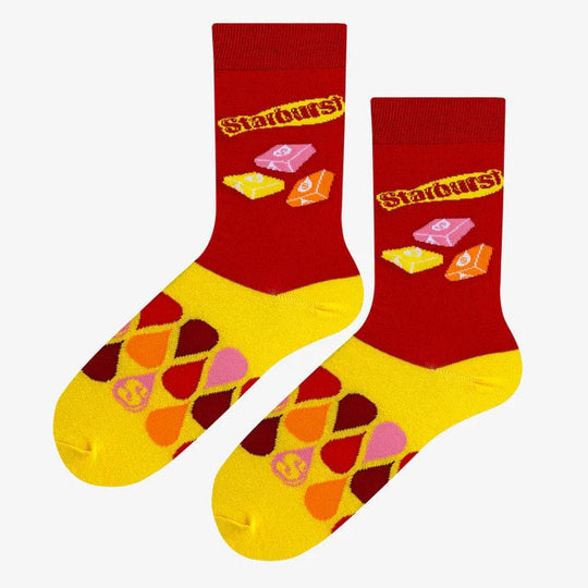 Starburst Juicy Men's Crew Socks Red