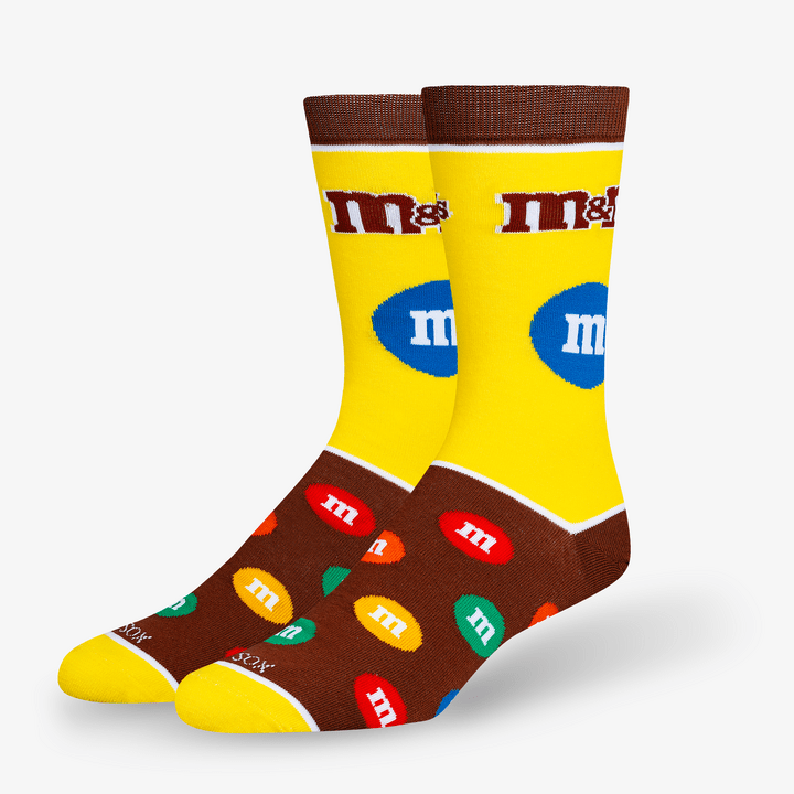 M&M's Men's Crew Socks Yellow