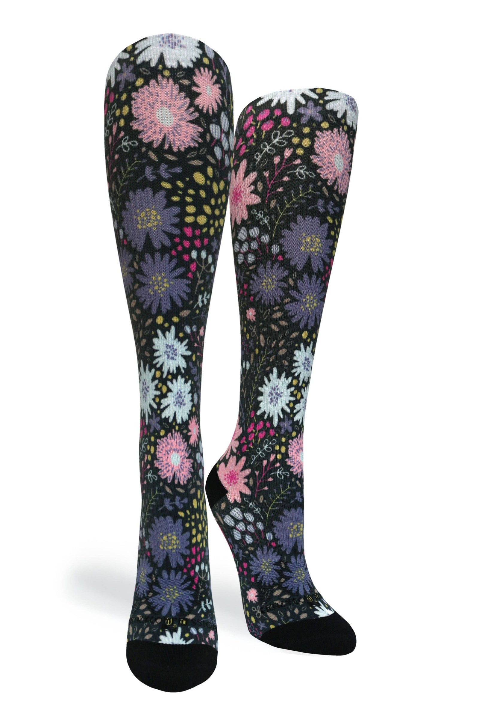 360 Night Garden OTC Compression Socks (Standard & Extra Wide) Standard Width / Standard 15-20mmhg / LG/XL (shoe size 10-13) Crazy Compression