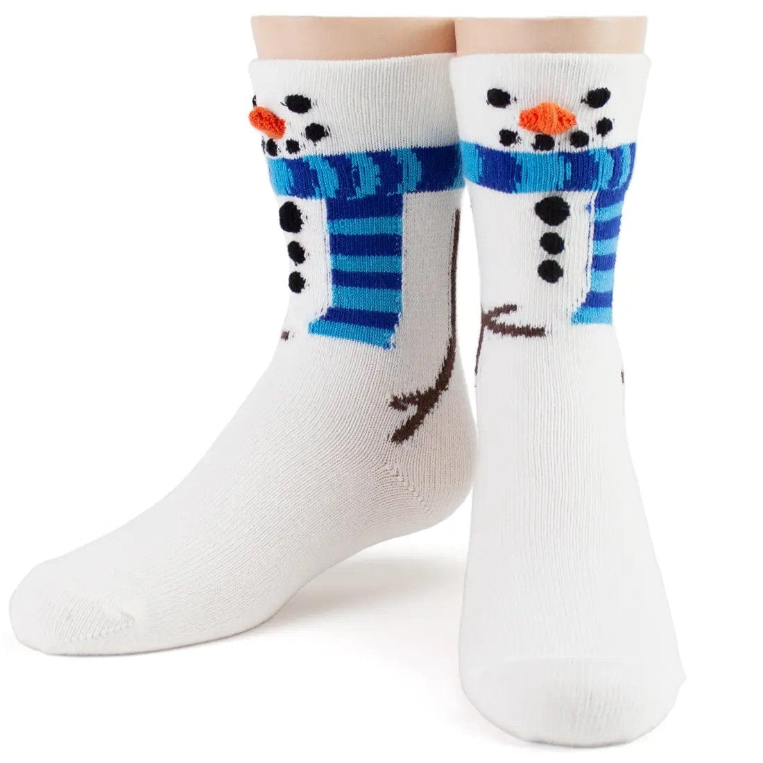 Youth Snowmen Socks White Foot Traffic