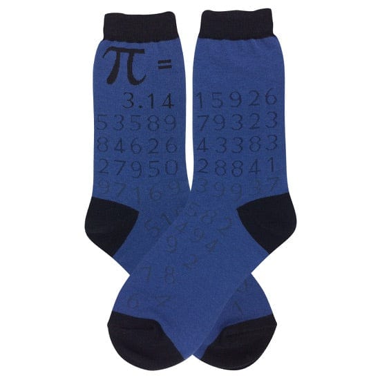 Pi Women&#39;s Crew Socks Blue