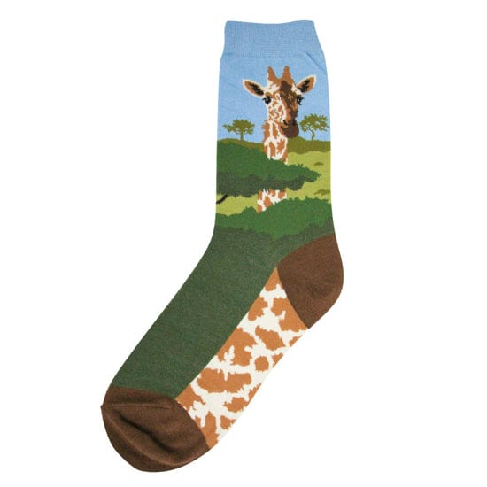 Women's Giraffe Crew Socks Blue