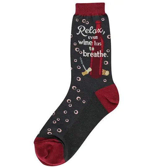 Relax Wine Women's Crew Socks Multi