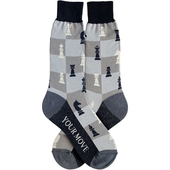 Chess Men's Crew Socks Multi