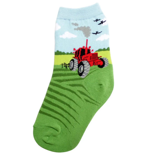 Red Tractor Kid's Crew Socks Multi
