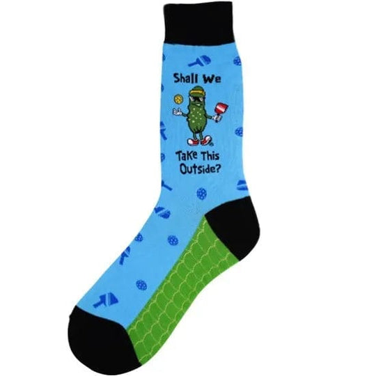 Pickleball Hustler Men's Crew Socks Blue