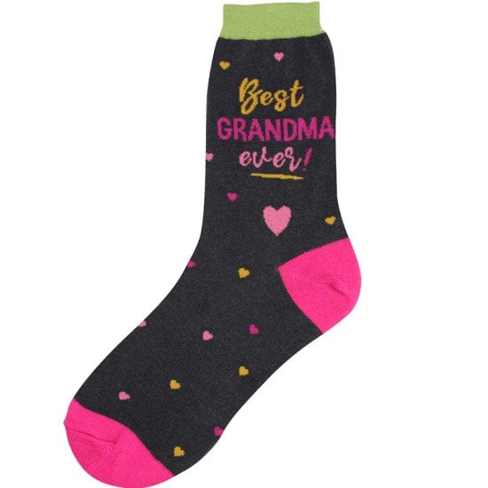 Best Grandma Ever Women&#39;s Crew Socks Black