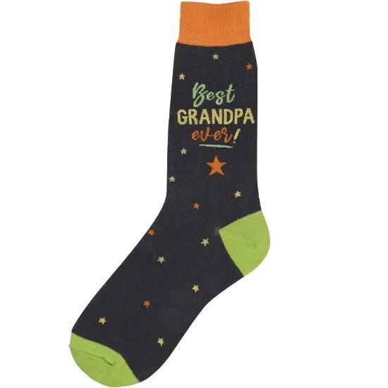 Best Grandpa Ever Men's Crew Socks Black