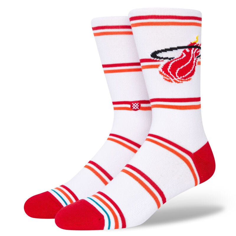 Miami Heat Classics Crew Socks White