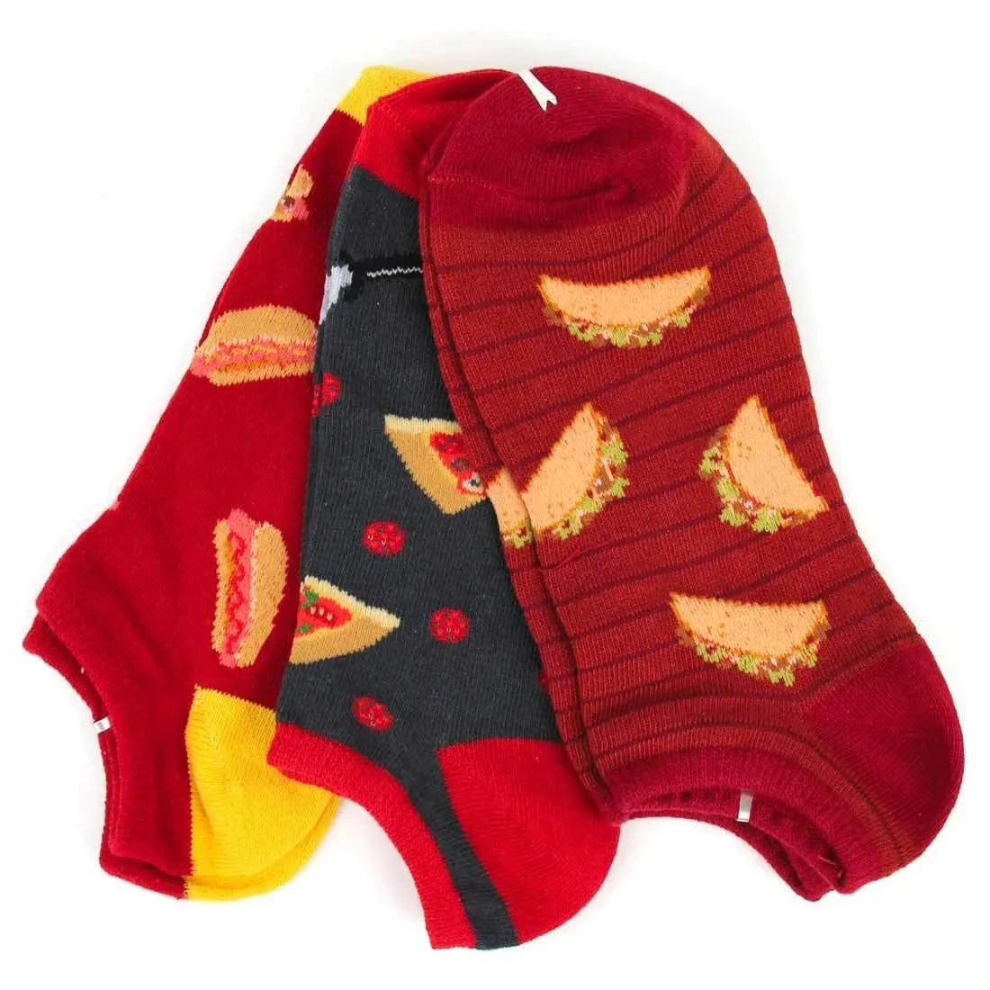 Foodie Men's No Show 3 Pack Multi