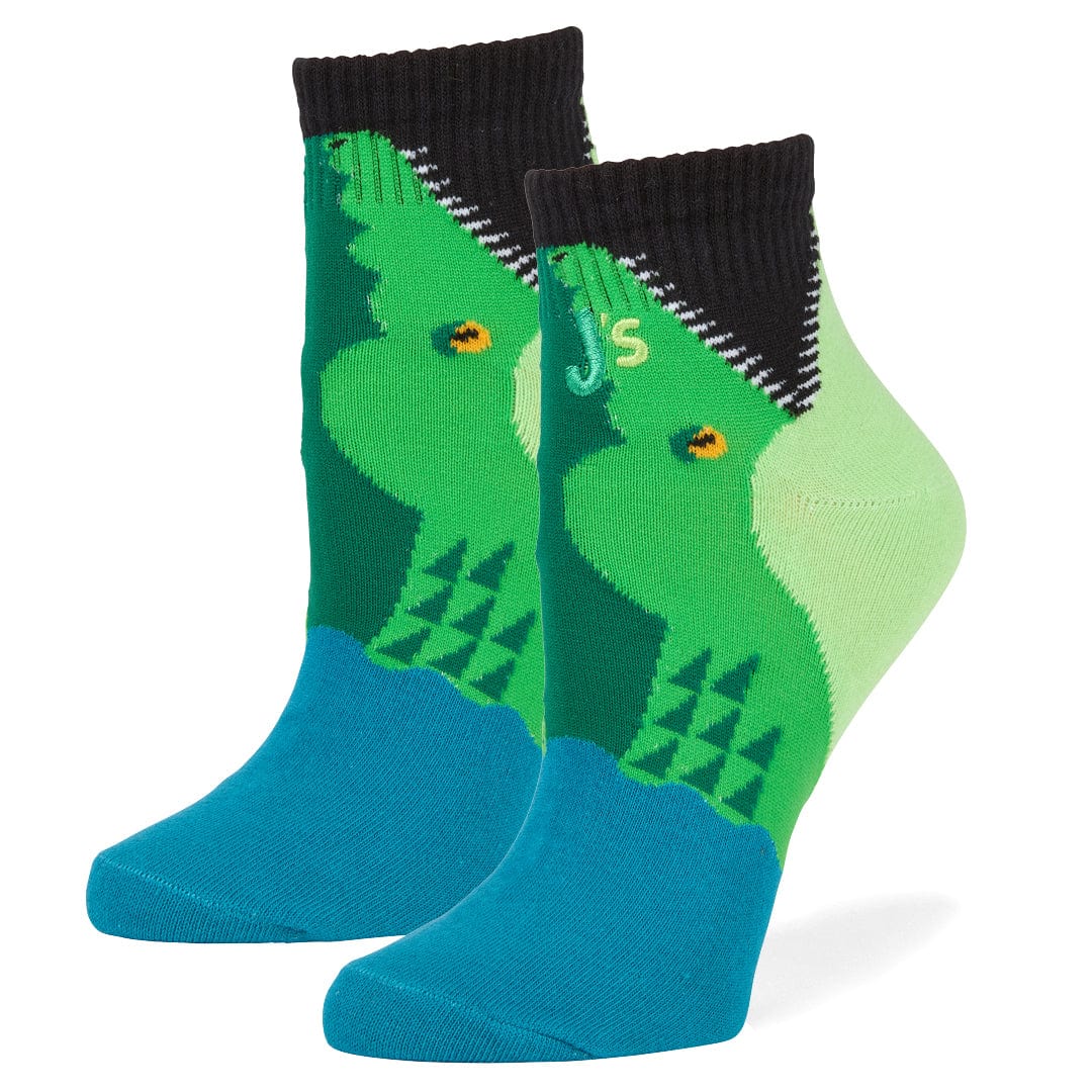 Alligator Ankle Socks Green / Medium