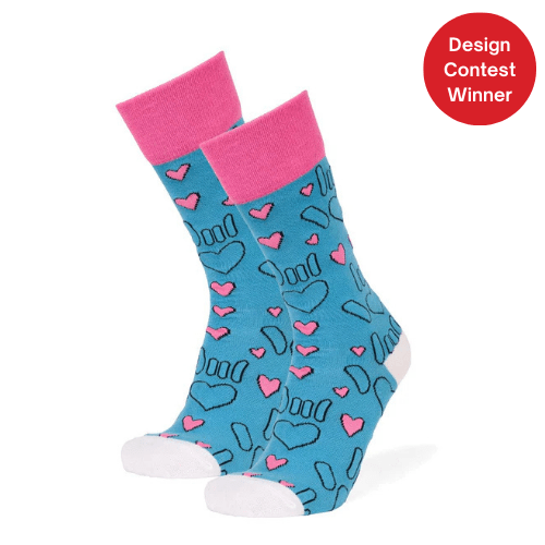 American Sign Language I Love You Sock BLUE