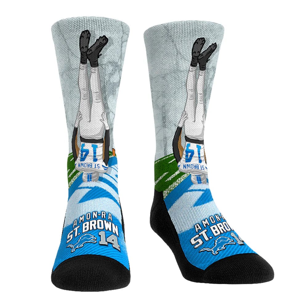 Detroit Lions Headstand Crew Socks Grey / S/M