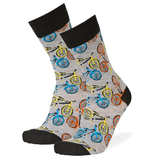 Bicycles Mens Crew Socks Grey