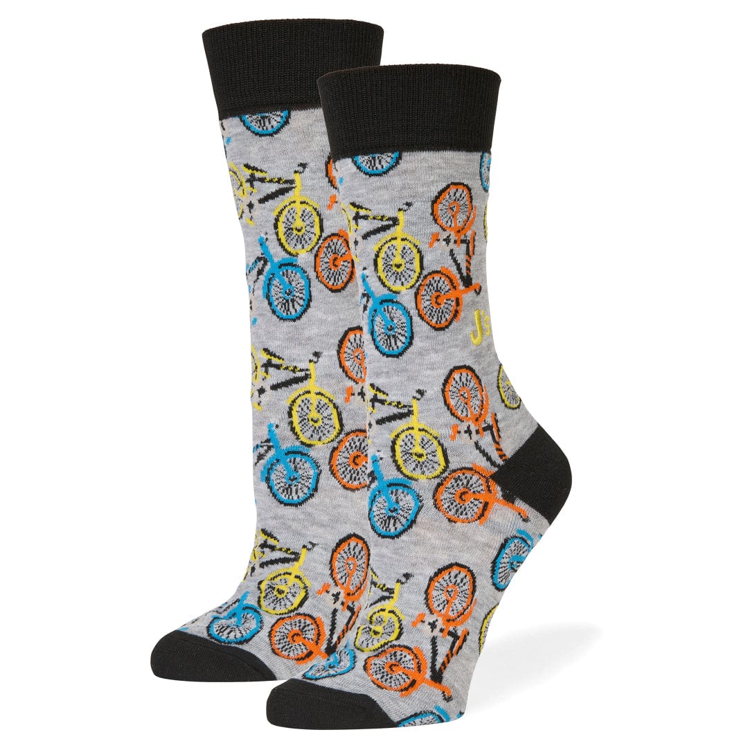 Bicycles Women's Crew Socks Grey