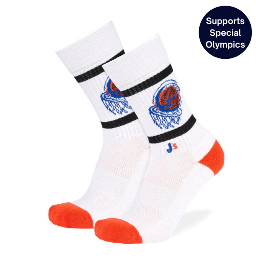 Basketball Athletic Crew Socks White / Large