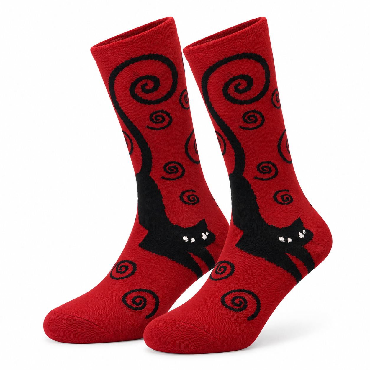 Black Cat Crew Socks Medium Can Do!