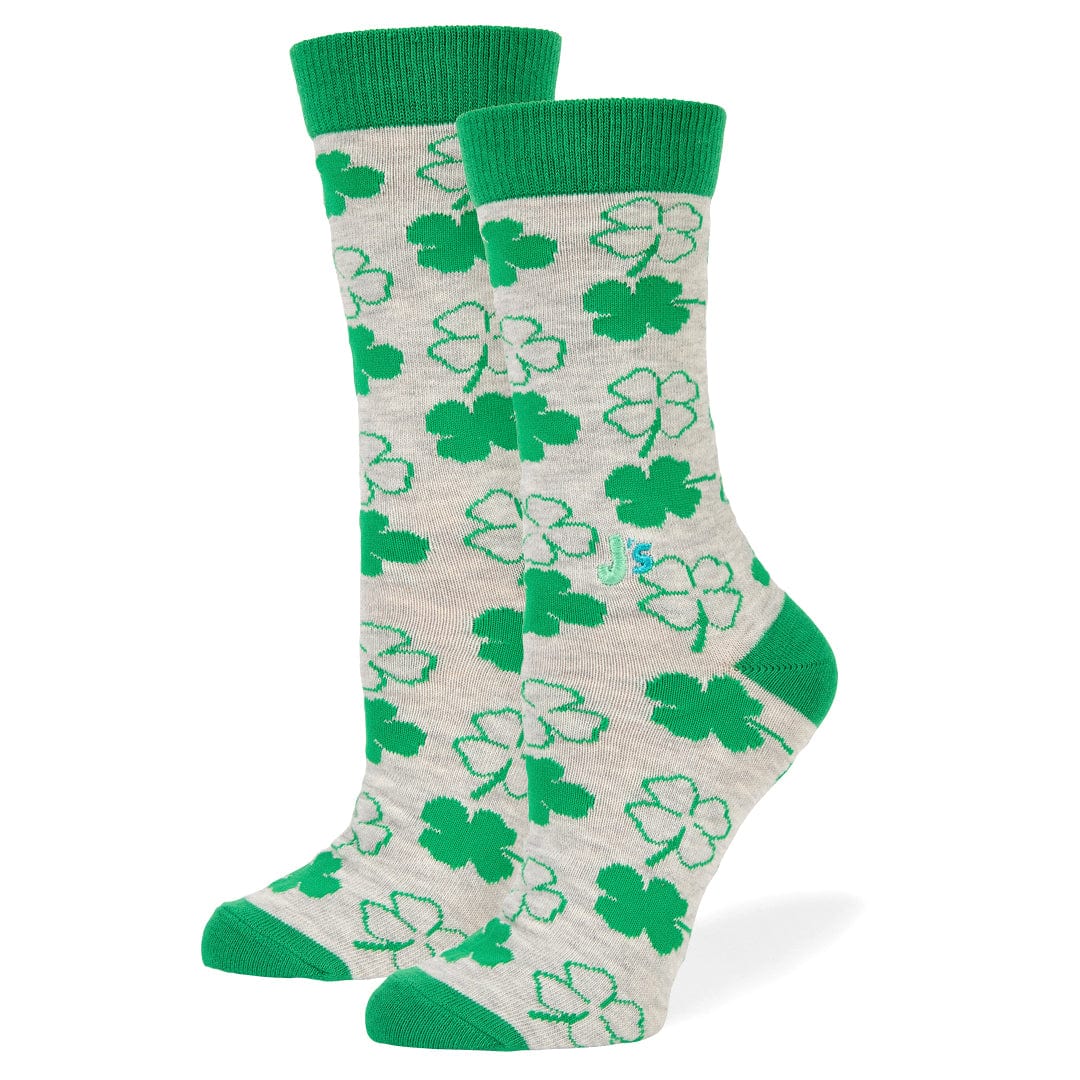 Four Leaf Clover Crew Socks Green / Medium