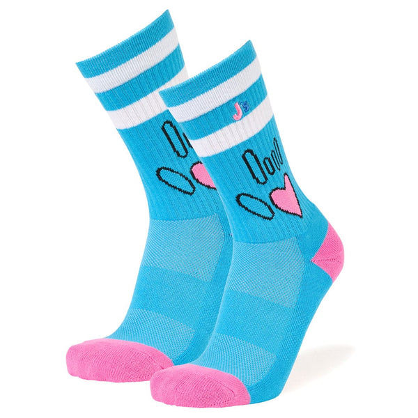 American Sign Language Athletic Crew Socks Blue / Large