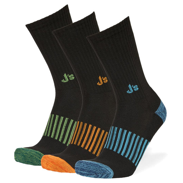 Athletic Crew 3 Pack - Black/Assorted Black/Assorted / Large