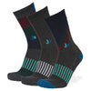 Athletic Crew 3 Pack - Black/Grey Black/Grey / Large
