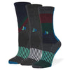 Athletic Crew 3 Pack - Black/Grey Black/Grey / Medium