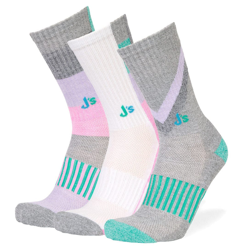 Athletic Crew 3 Pack - Grey/Assorted Grey/Assorted / Large