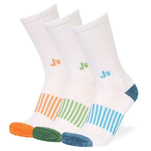 Athletic Crew 3 Pack - White/Assorted White/Assorted / Large