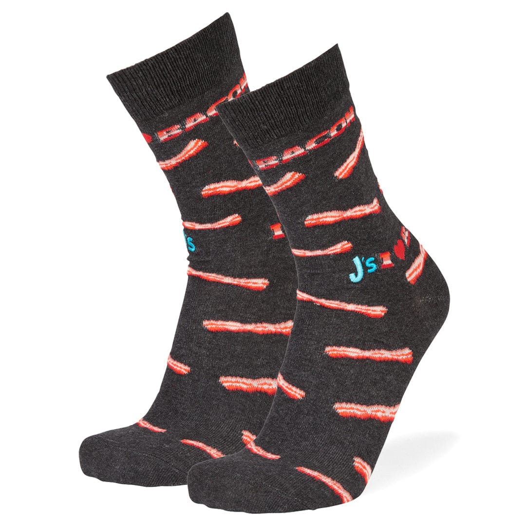 Bacon Crew Socks Grey / Large