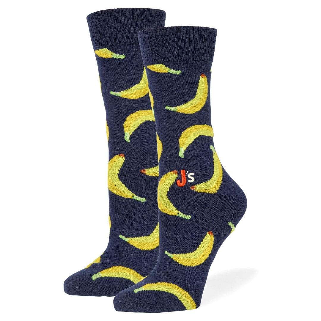 Bananas Crew Socks Navy / Medium