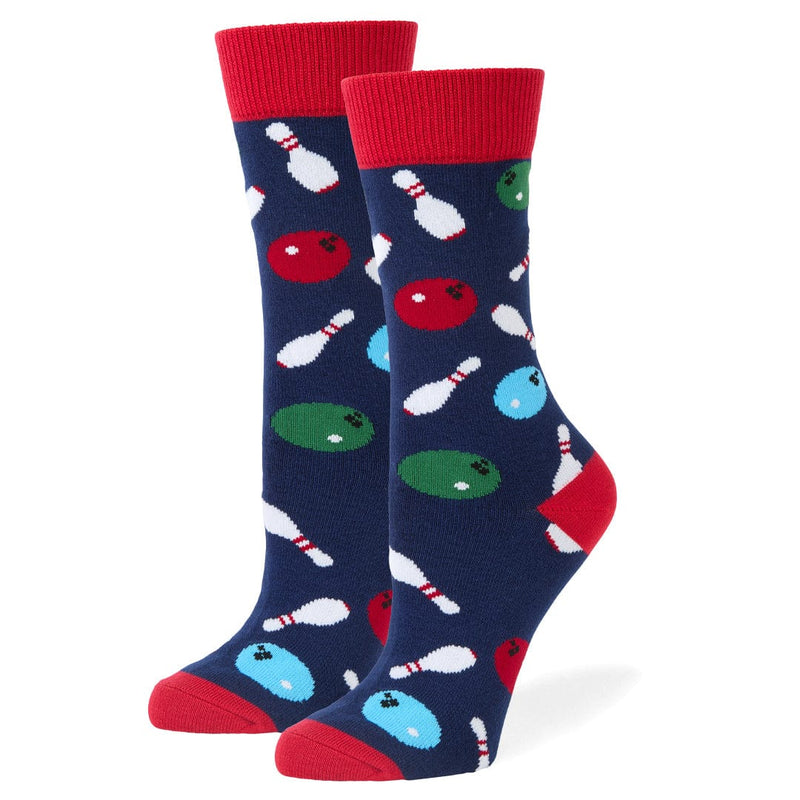 Bowling Crew Socks Blue / Medium