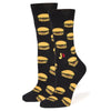 Hamburger Men's Crew Socks Black / Medium John's Crazy Socks