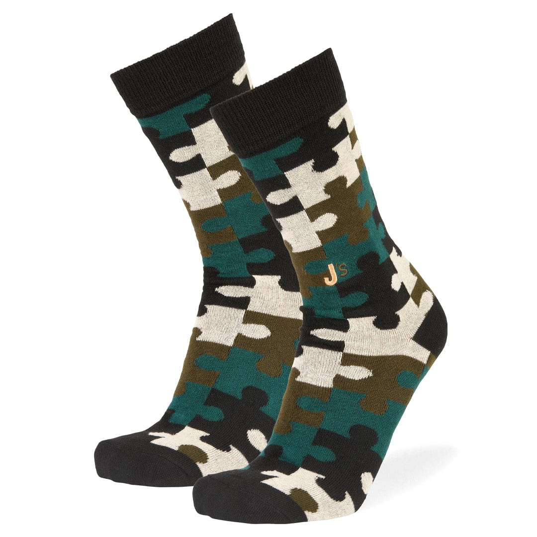 Camouflage Crew Socks Black / Large