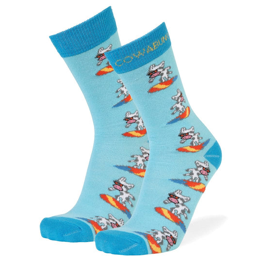 Cowabunga Crew Socks Blue / Large